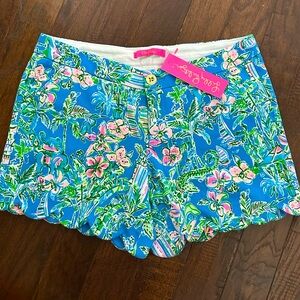 Lilly Pulitzer Boca Blue Buttercup Knit Shorts